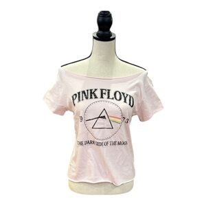 Pink Floyd Women's Light Pink Graphic Tee